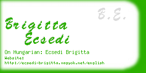 brigitta ecsedi business card